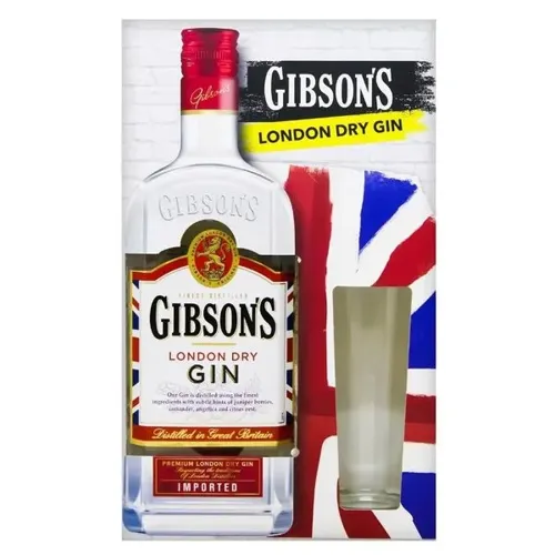 Набір: Джин Gibson's London Dry, 37,5%, 0,7л + келих