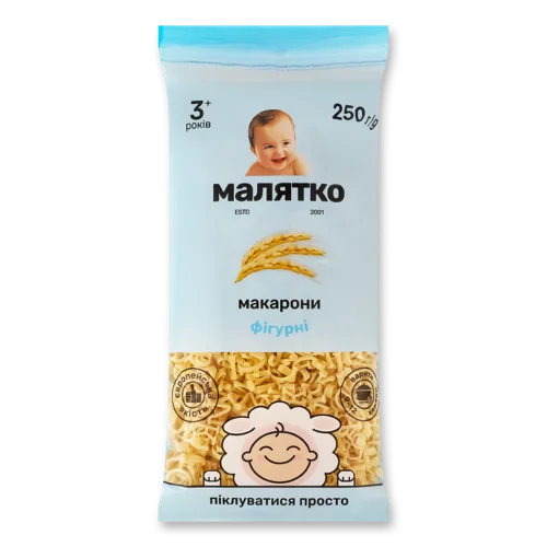Макарони Фігурні Вищого Ґатунку Малятко, 250г