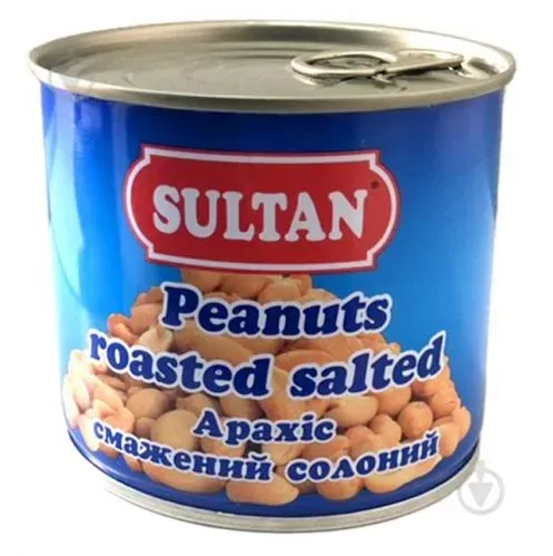 Арахіс смажений солоний ж/б 120 грам ТМ "Sultan"