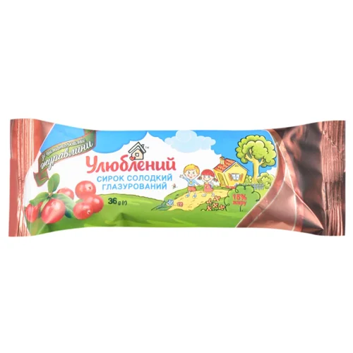 Сирок Улюблений глазурований зі шматочками журавлини 15% 36г