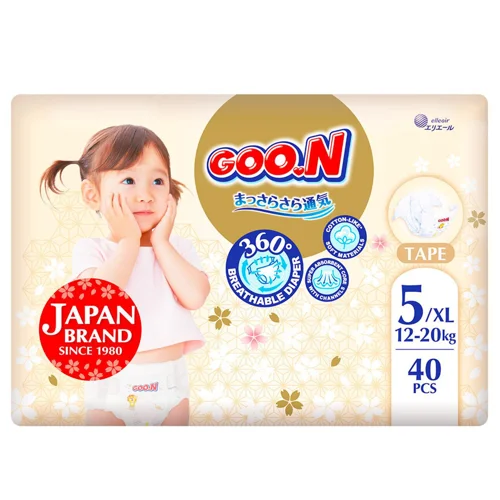 Підгузки Goo.N Premium Soft 12-20кг 5/XL 40шт