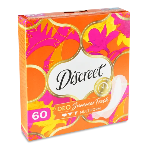 Щоденні Прокладки Discreet Multiform Deo Summer Fresh Trio, 60 шт