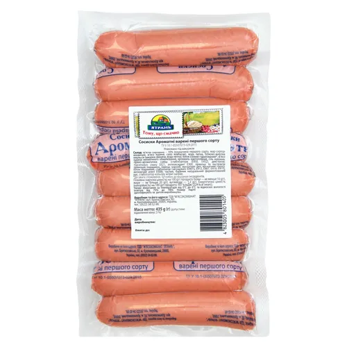Сосиски варені Ароматні Ятрань 0.435кг