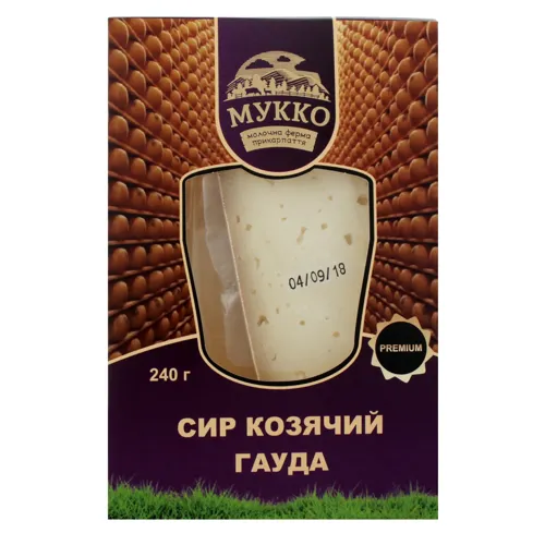 Сир 47.5% козячий Гауда Мукко, 240г