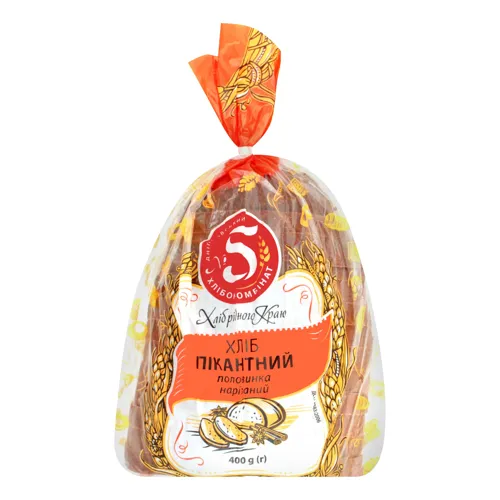 Хліб половинка в нарізці Пікантний Дніпровський хлібокомбінат №5 м/у 400г