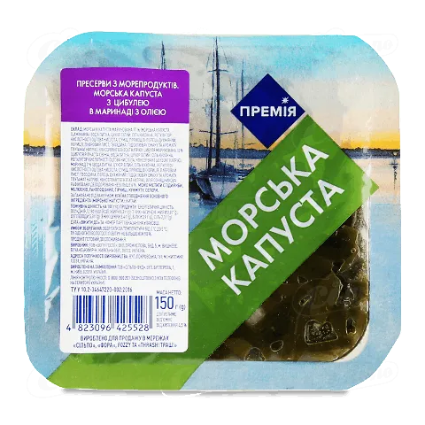 Капуста морська «Премія»® з цибулею в маринаді з олією, 150г