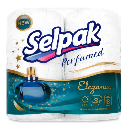 Туалетний Папір Тришаровий Elegance Perfumed Selpak, в/ґ, 8 шт