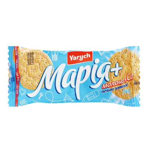 Печиво затяжне Марія+молоко+Ca Yarych м/у 76г