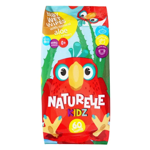Серветки вологі Naturelle Kidz Алое дитячі 60шт