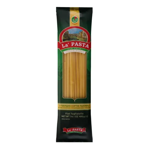 Вироби макаронні з твердих сортів пшениці Flat Tagliatelle La Pasta м/у 400г