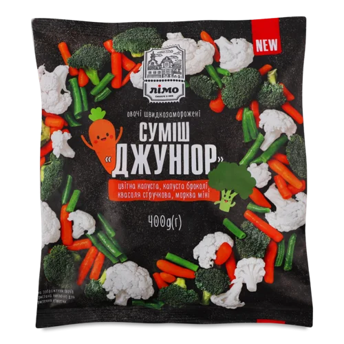 Овочева Суміш Швидкозаморожена Джуніор Лімо, м/у 400г