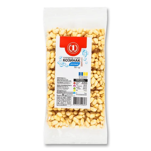 Рисовий Козинак Натуральний В/ґ, 50г