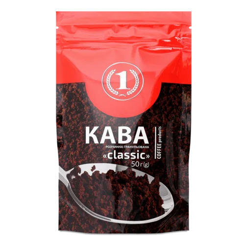 Кава Розчинна Гранульована Вищого Ґатунку ТМ '1', 50г