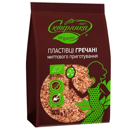 Пластівці гречані Сквирянка органічні 400г