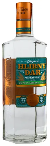 Горілка 0.5л 40% На пророщеному зерні Hlibny Dar пл