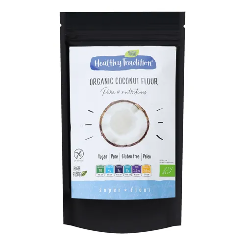 Борошно кокосове органічне без глютену Healthy Tradition д/п 400г