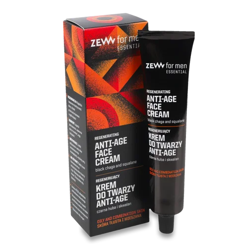 Крем для Обличчя Антивіковий Регенеруючий для Жирної Шкіри Essential ZEW for Men, 50мл