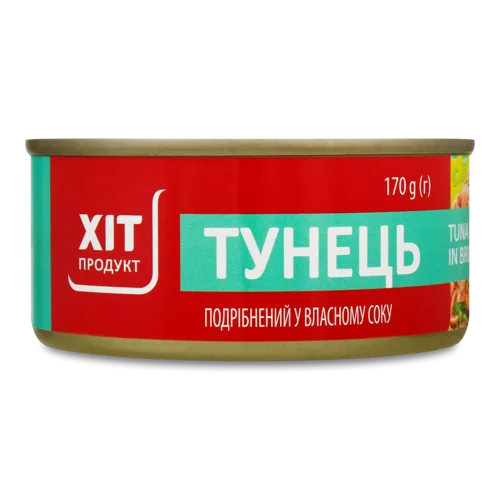 Тунець Подрібнений У Власному Соку, з/б 170г