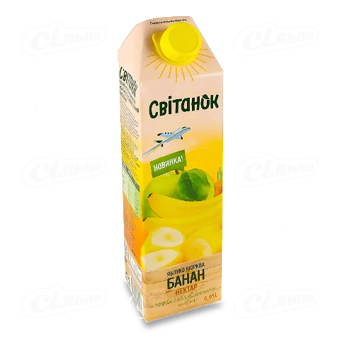 Нектар «Світанок» Яблуко морква банан, 0,95л