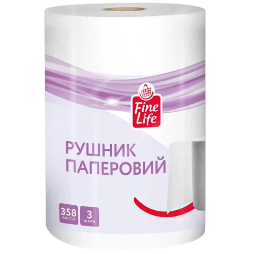 Рушники паперові Fine Life XXL тришарові 358 листів