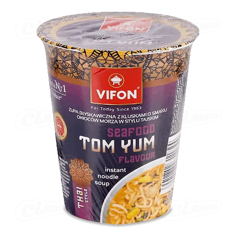 Суп Vifon Tom Yum з локшиною смак морепродуктів, 67г