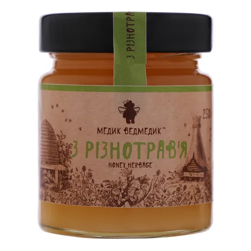 Мед з різнотрав'я Медик Ведмедик 250г