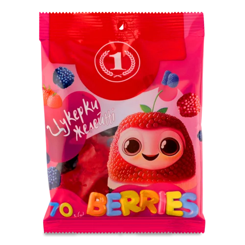 Желейні Цукерки Berries ТМ '1', в/ґ, 70г