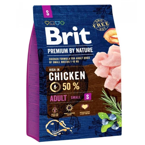 Корм сухий Brit Premium з куркою для собак малих порід 3кг