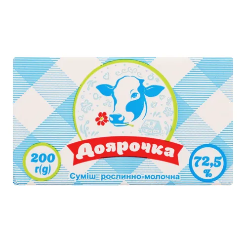 Суміш рослинно-молочна 72.5% Доярочка м/у 200г