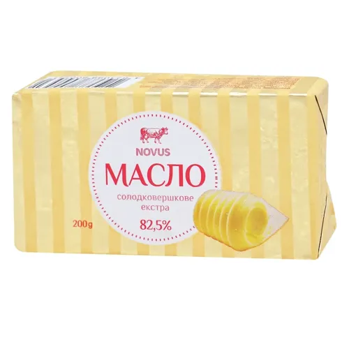 Масло Novus Екстра солодковершкове 82,5% 200г