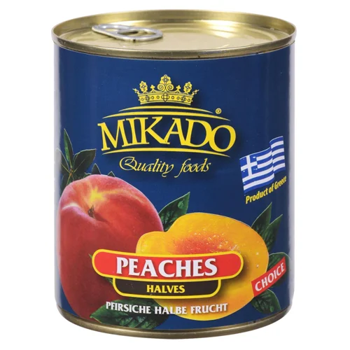 Персики Mikado половинками в сиропі 825г