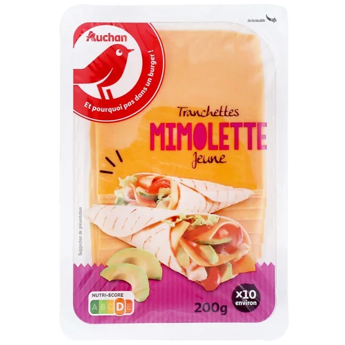 Сир Auchan Мімолет пластинки 200г