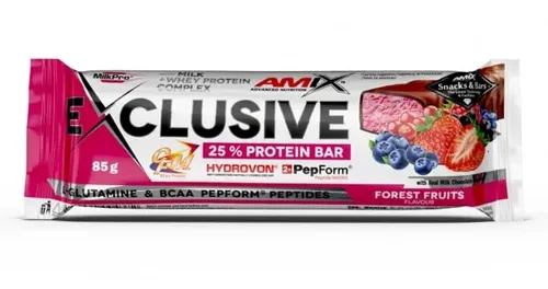 Батончик Amix Nutrition Exclusive Protein Bar лісові ягоди, 85г 1/12