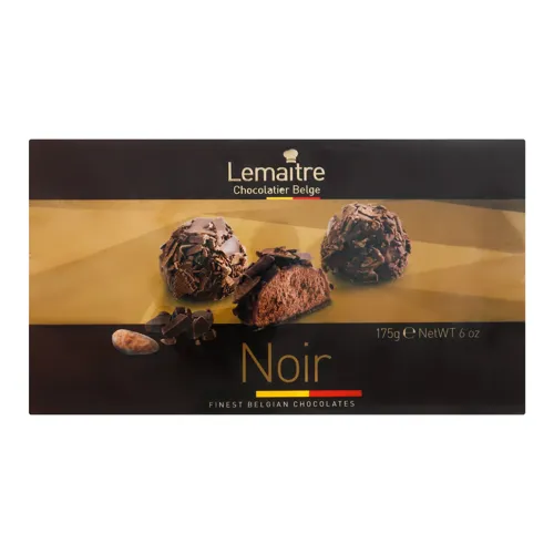 Трюфелі шоколадні з пластівцями та какао начинкою Noir Lemaitre до/в 175г
