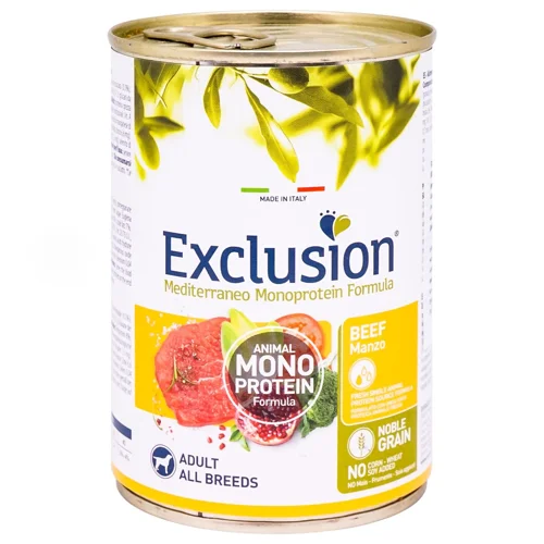 Корм вологий Exclusion Adult з яловичиною для собак всіх порід 400г