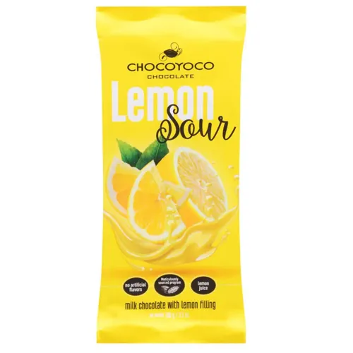 Шоколад Chocoyoco молочний з лимонною начинкою 100г