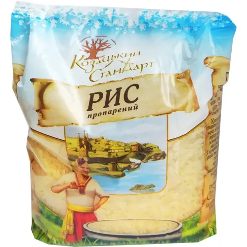 Рис Козацький Стандарт пропарений довгозернистий 0.9 кг
