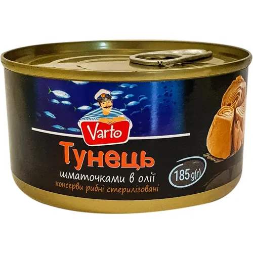 Тунець Varto шматочками 185г