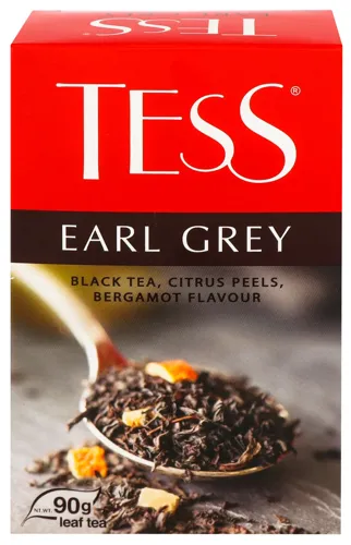 Чай чорний байховий листовий з цедрою цитрусових та ароматом бергамоту Earl Grey Tess