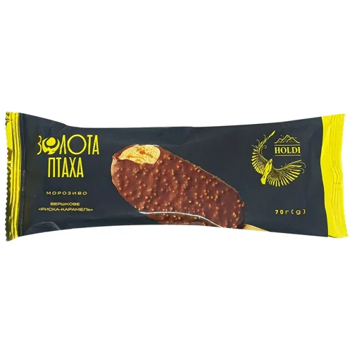 Морозиво Holdi Золота Птаха Іриска-карамель 70г