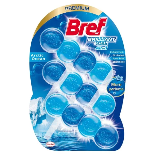 Блок для унітазу Bref Arctic Ocean Brilliant Gel 3шт*42г