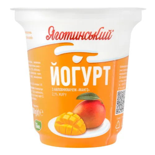 Йогурт 2.1% Манго Яготинський ст 280г