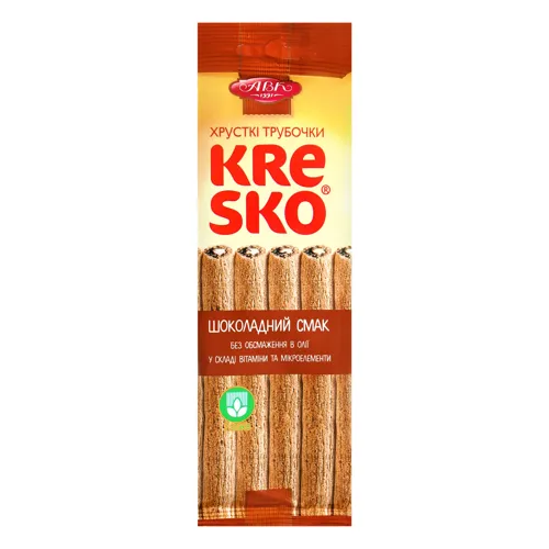 Трубочки хрусткі шоколадний смак Kresko АВК м/у 40г