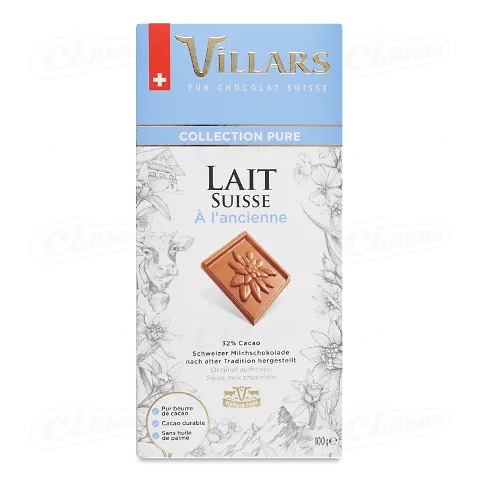 Шоколад молочний Villars, 100г
