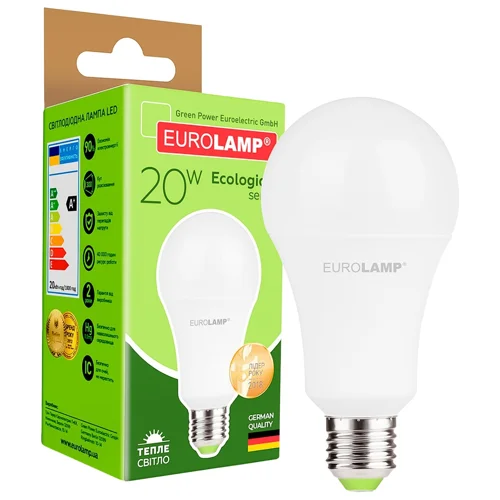 Лампа Eurolamp світлодіодна A75 20W E27 3000K