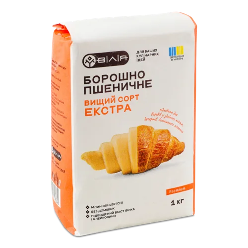 Борошно Пшеничне Екстра Вілія В/С М/У, 1кг