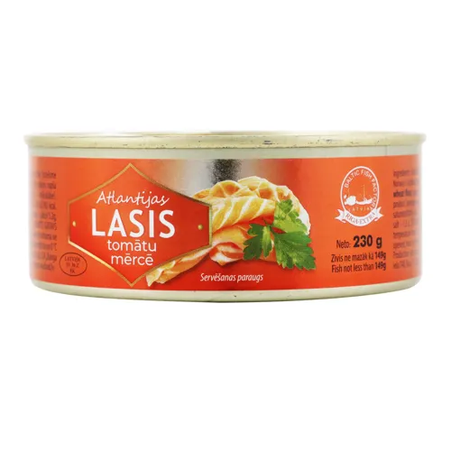 Консерви Banga Riga Extra Лосось Атлантичний 230г в томатному соусі ж/б ключ (Латвія)