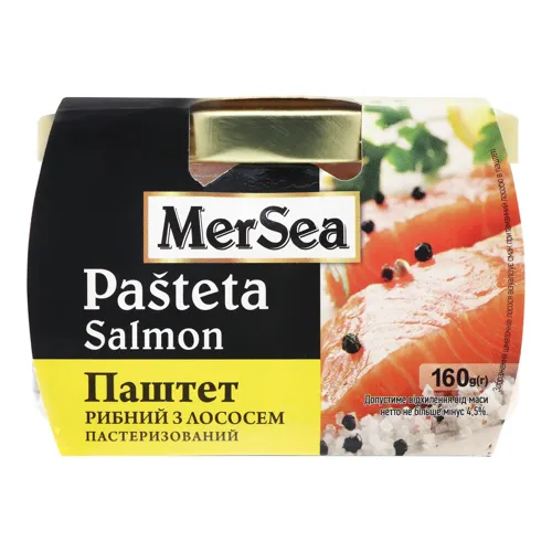 Паштет рибний пастеризований Pasteta Salmon MerSea с/б 160г