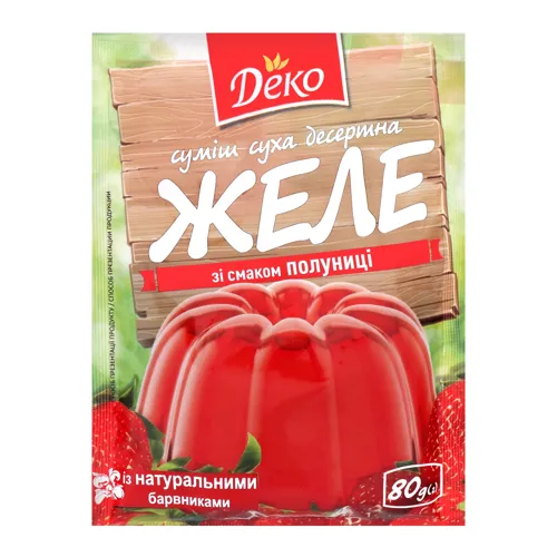 Желе зі смаком полуниці Деко м/у 80г