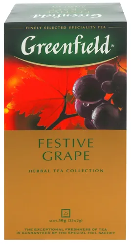Чай трав'яний «Greenfield Festive Grape» в пакетиках 2г х 25шт
